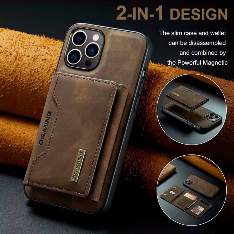 2 In 1 Detachable Magnetic Leather Case for IPhone - MobileGear